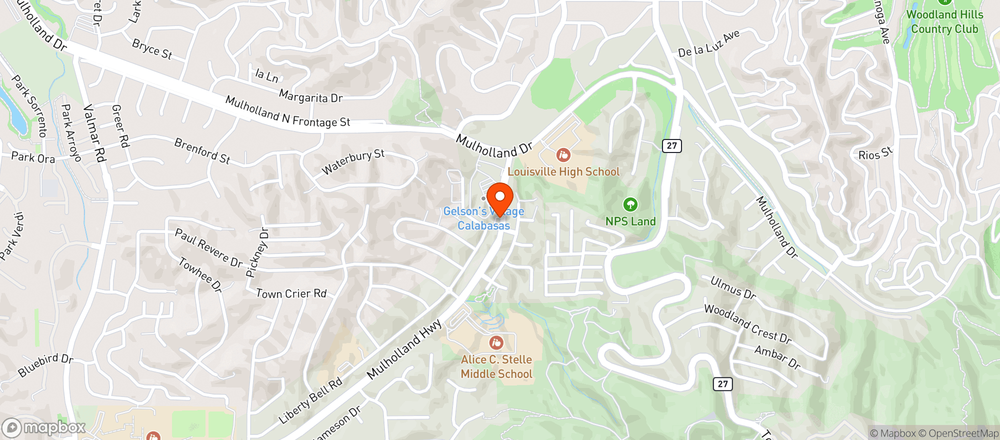 Map showing Gelsons Market