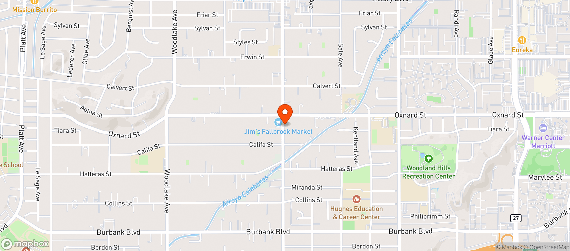 Map showing Jim's Fallbrook Market