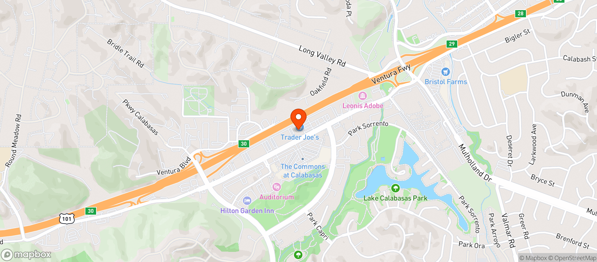 Map showing TRADER JOES #254