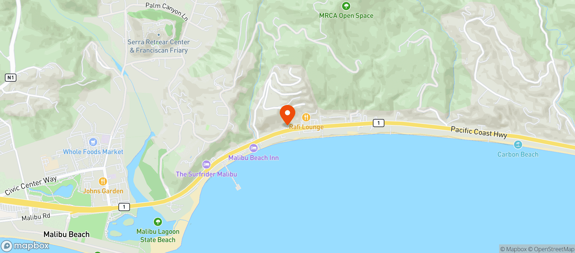 Map showing 99 High Tide