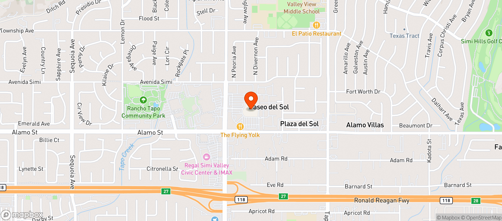 Map showing Vons