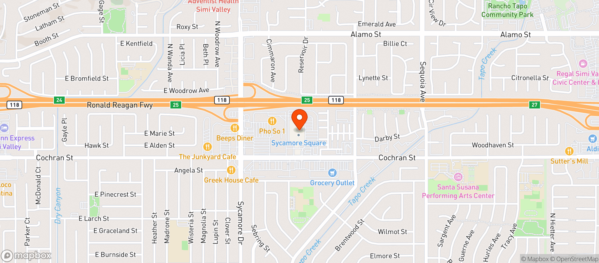 Map showing Target