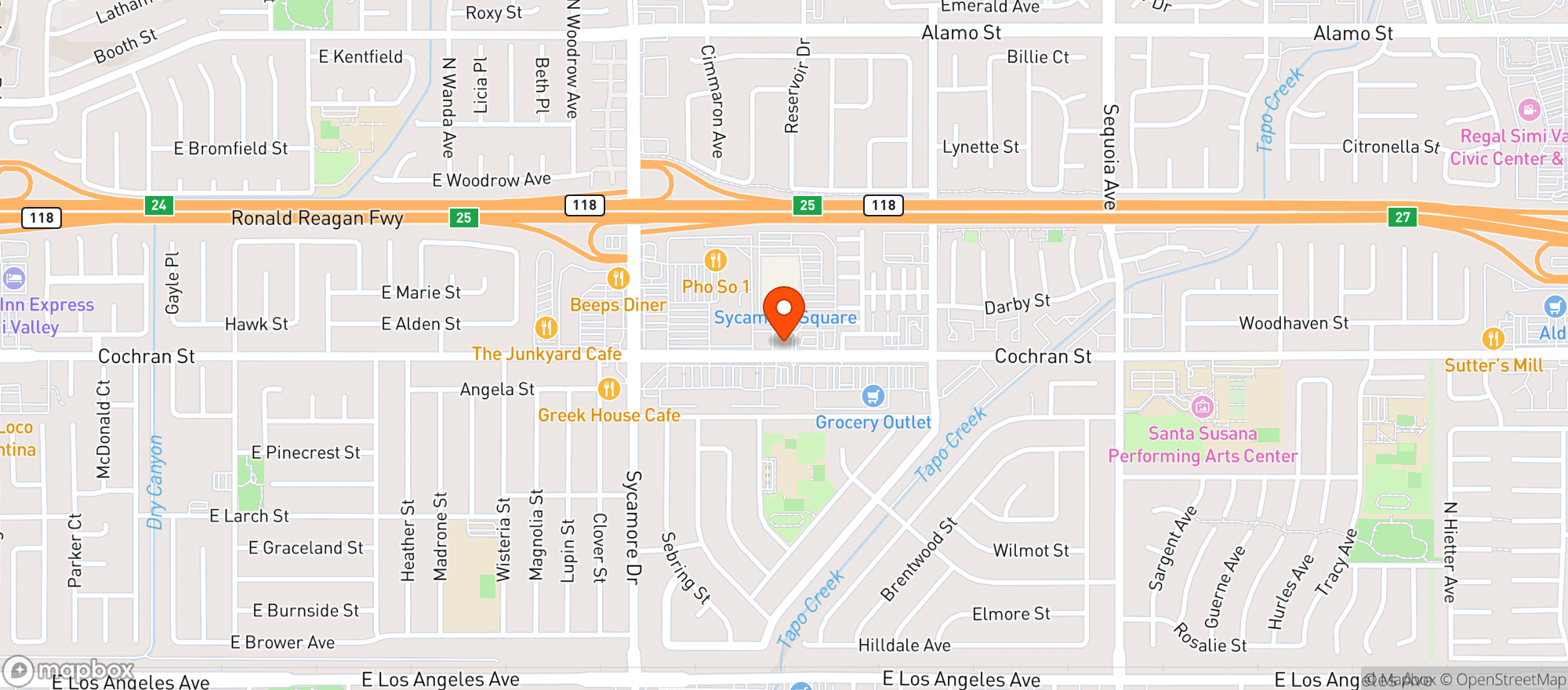 Map showing Vitamin Shoppe - Simi Valley