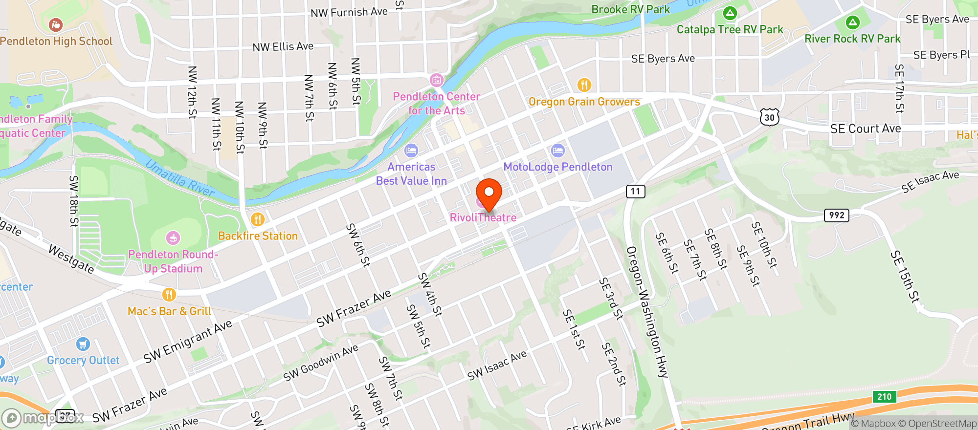 Map showing Great Pacific Coffee Co
