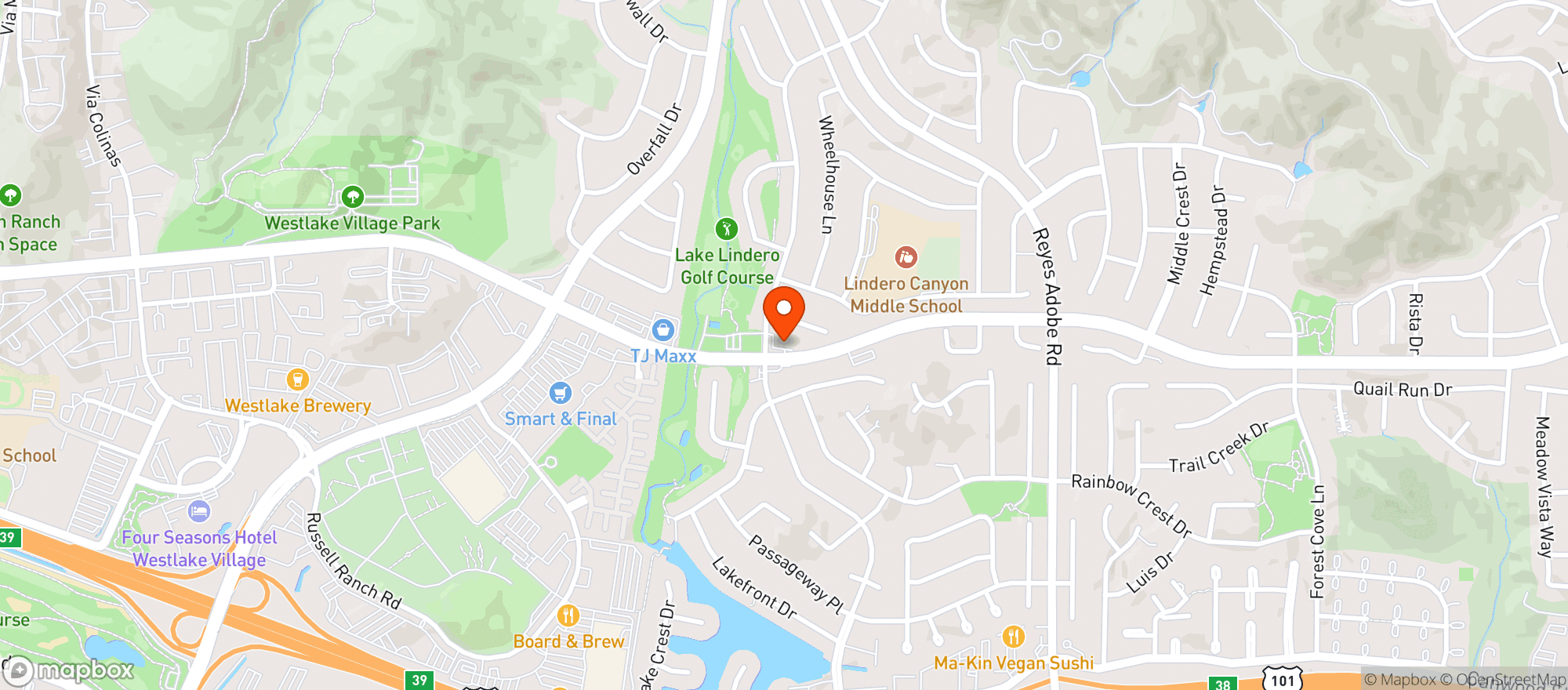Map showing The Hills Bottle Shoppe