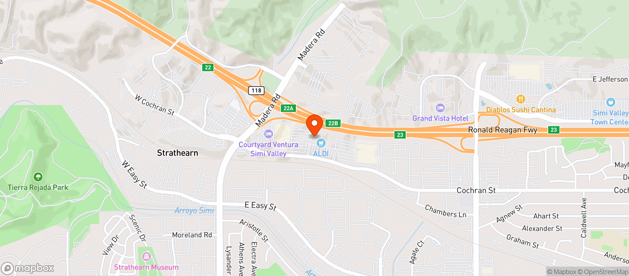 Map showing BevMo