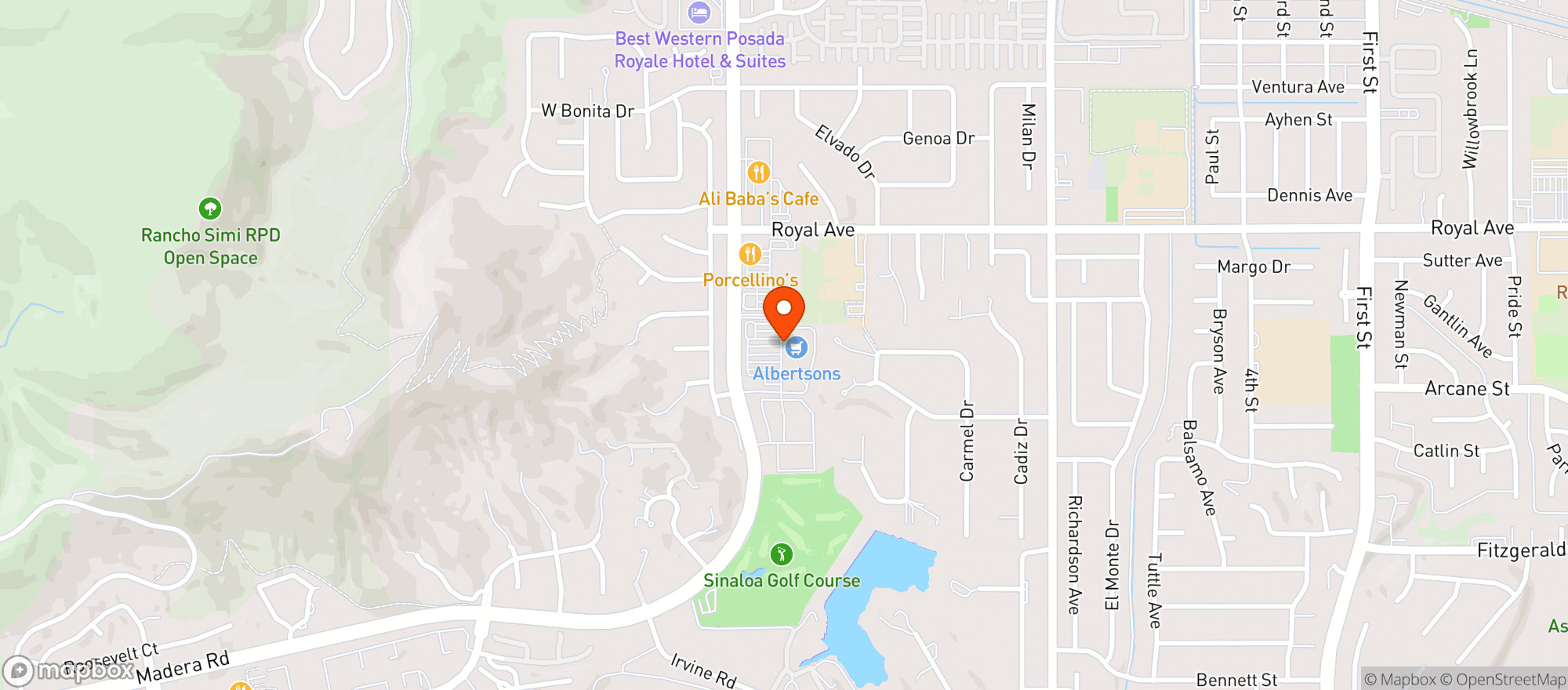 Map showing Albertsons
