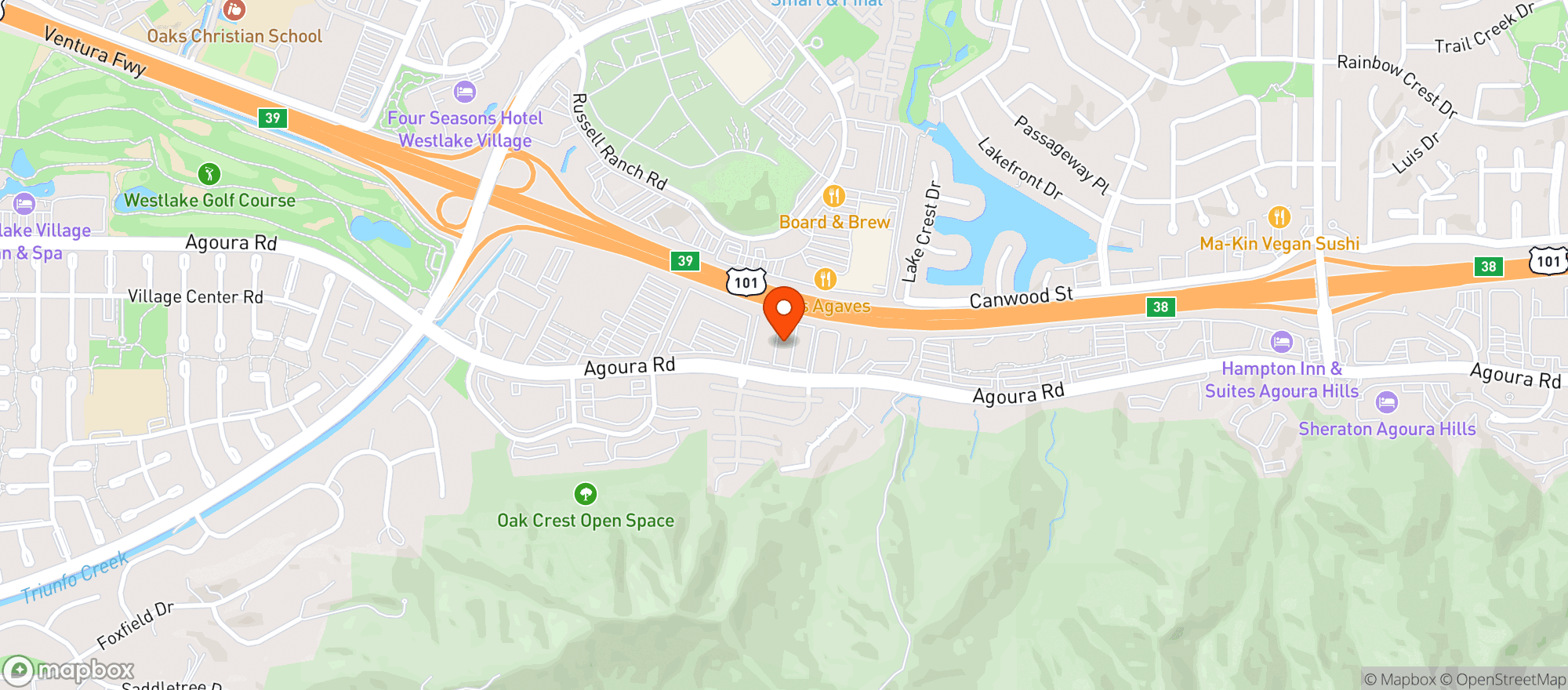 Map showing Sundowner Tasting Room