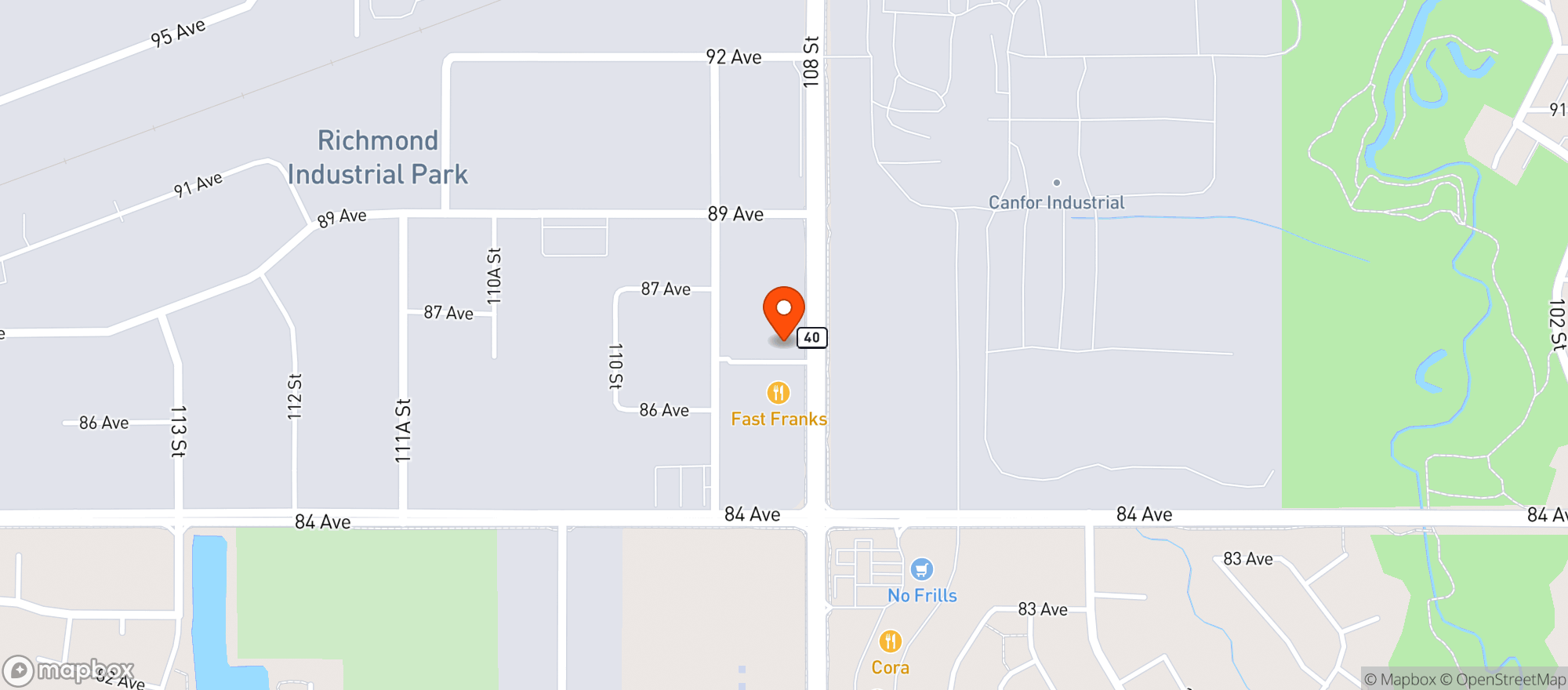 Map showing Vintage Wine & Spirits