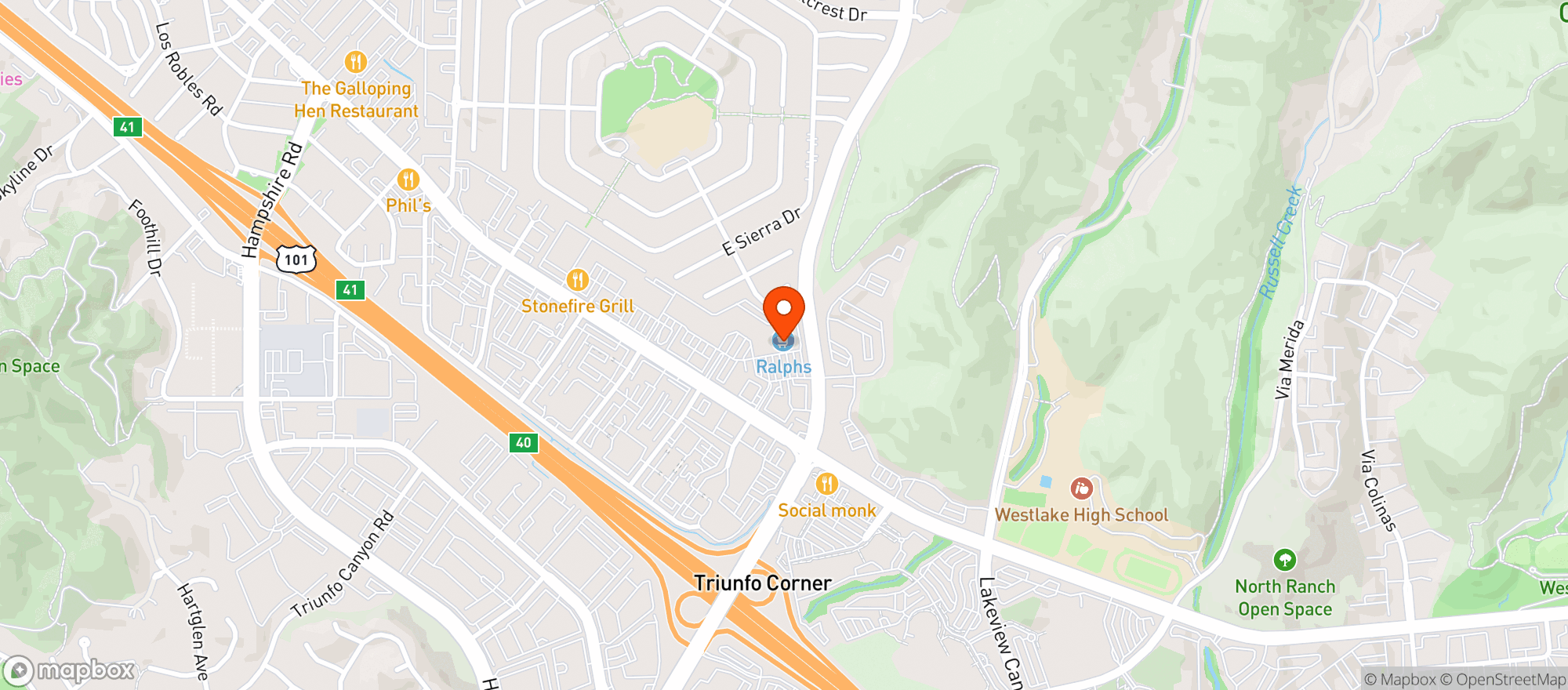 Map showing Ralphs