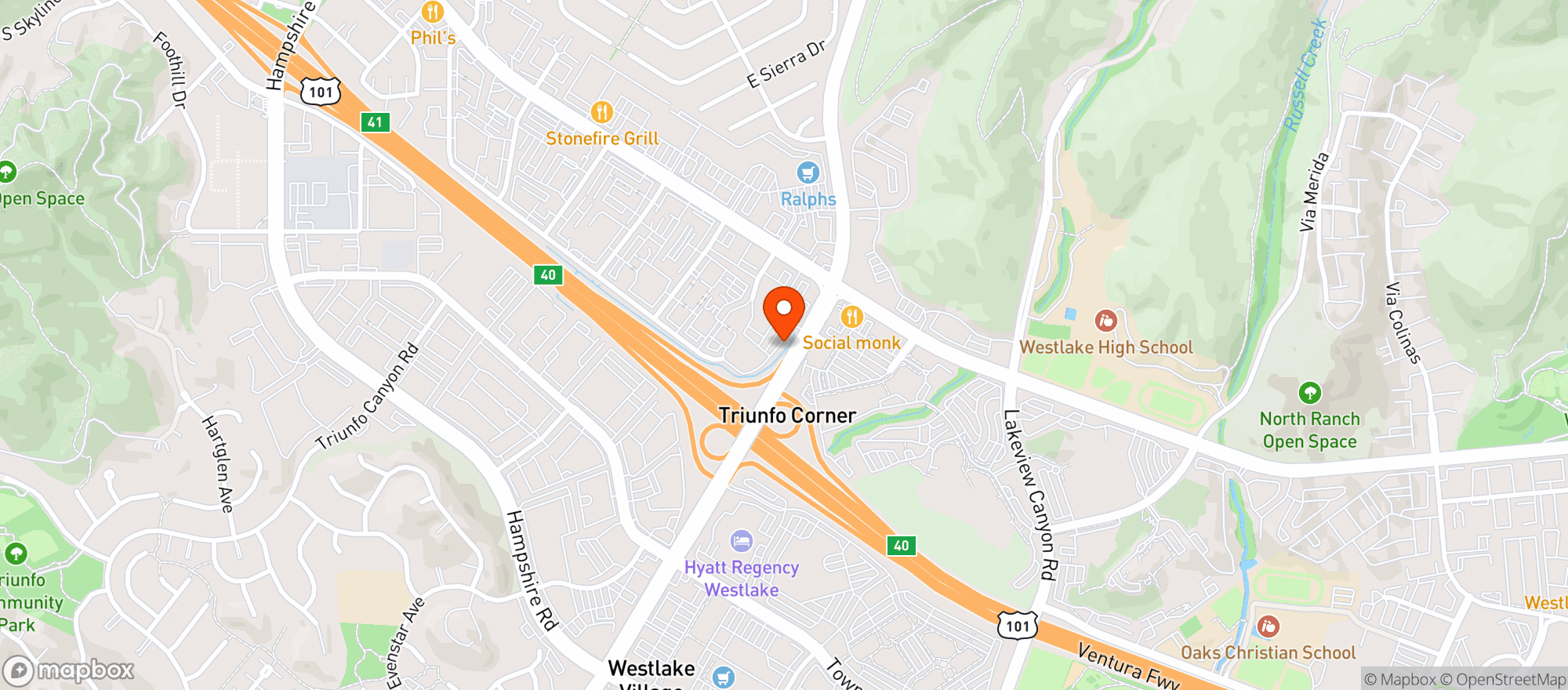 Map showing Thousand Oaks