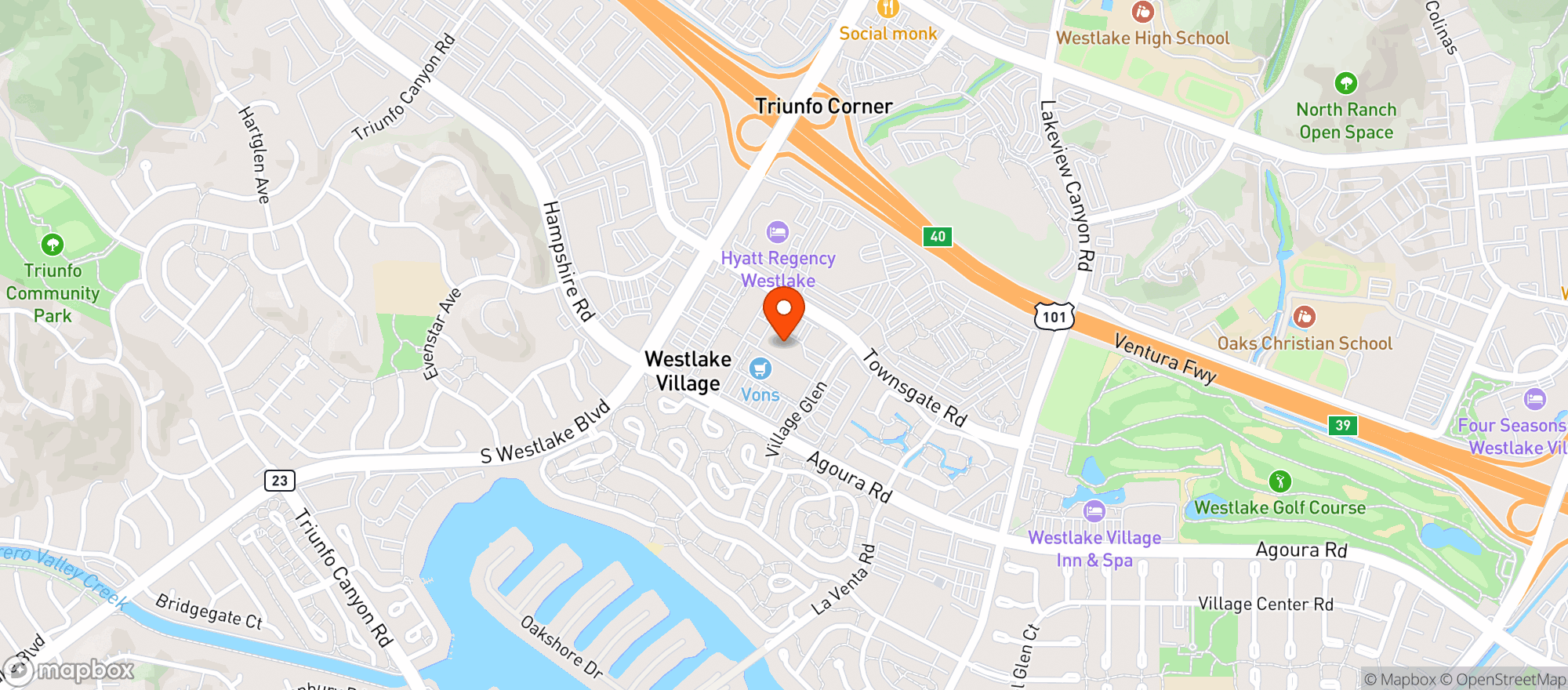 Map showing Gelson’s Westlake Village