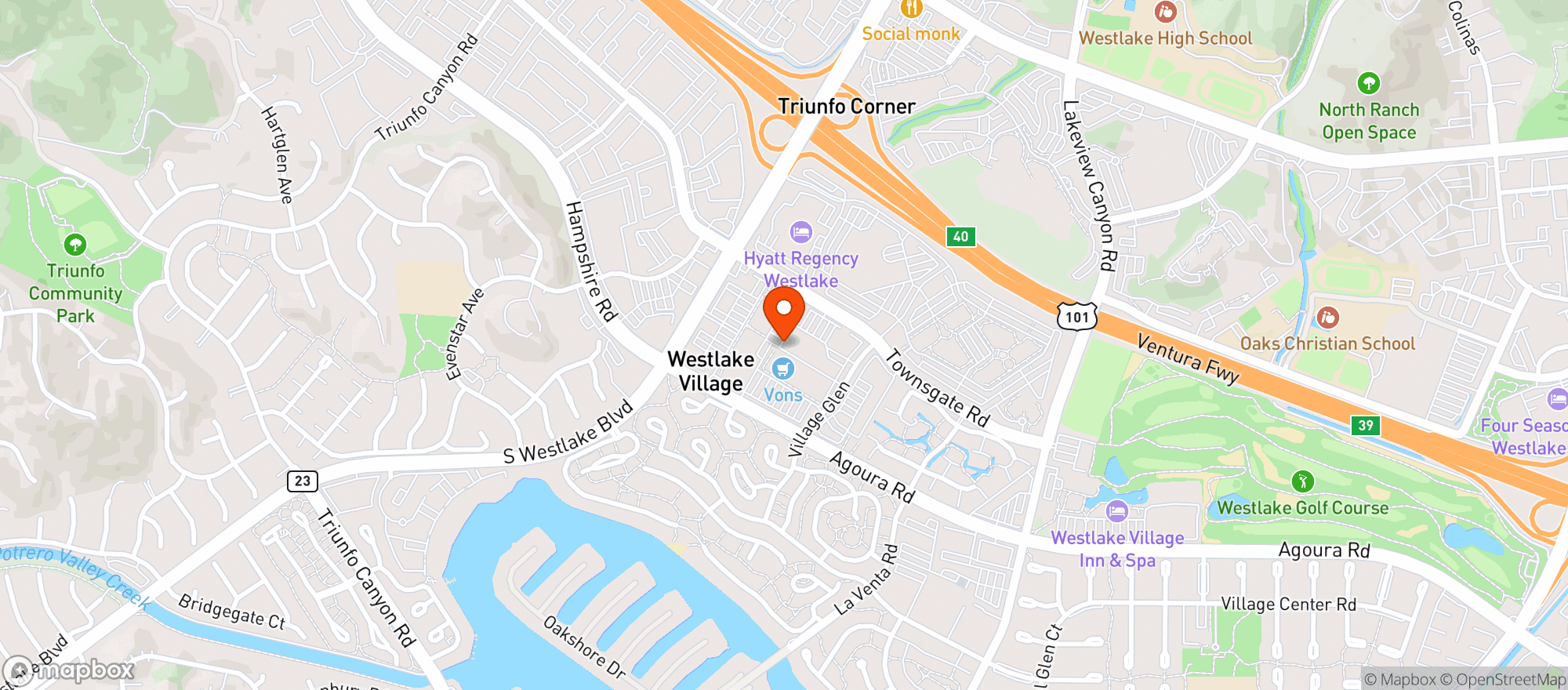Map showing Vons