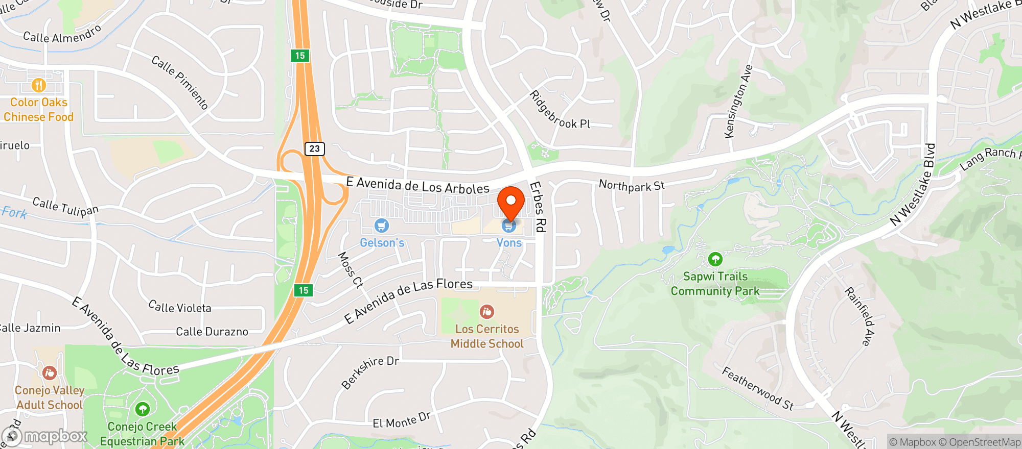 Map showing Vons