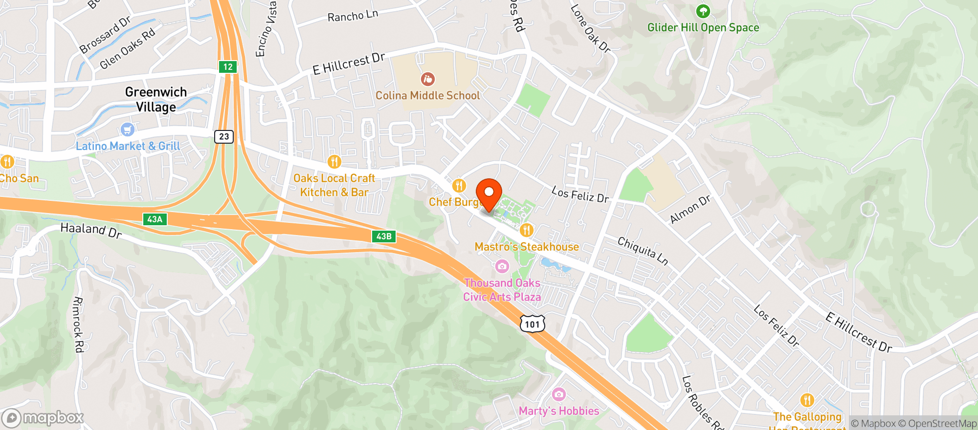 Map showing West Tasting Room & Bottle Shop