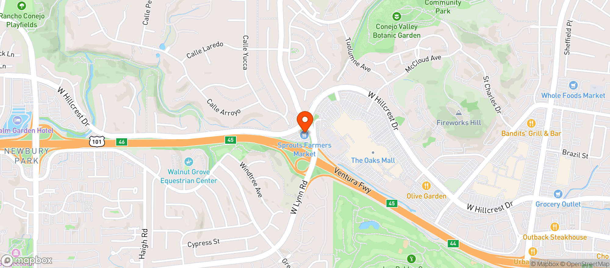 Map showing Sprouts Farmers Market