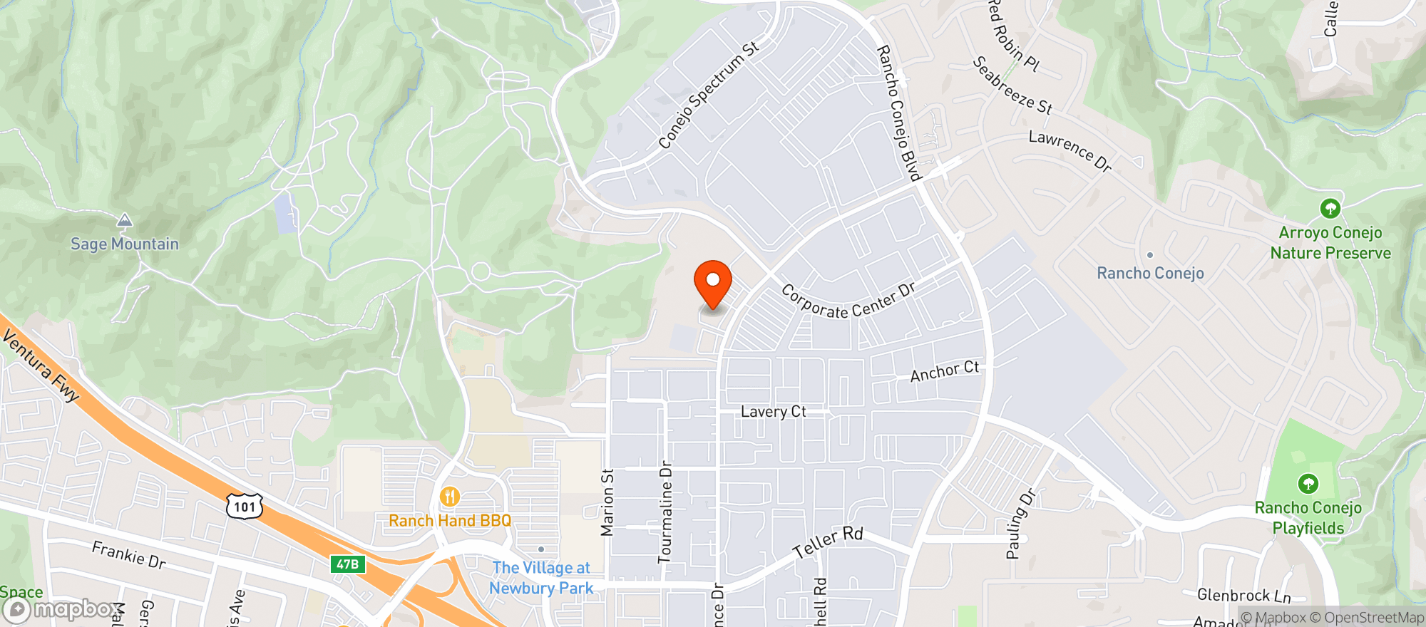 Map showing Legendary Organics - Thousand Oaks