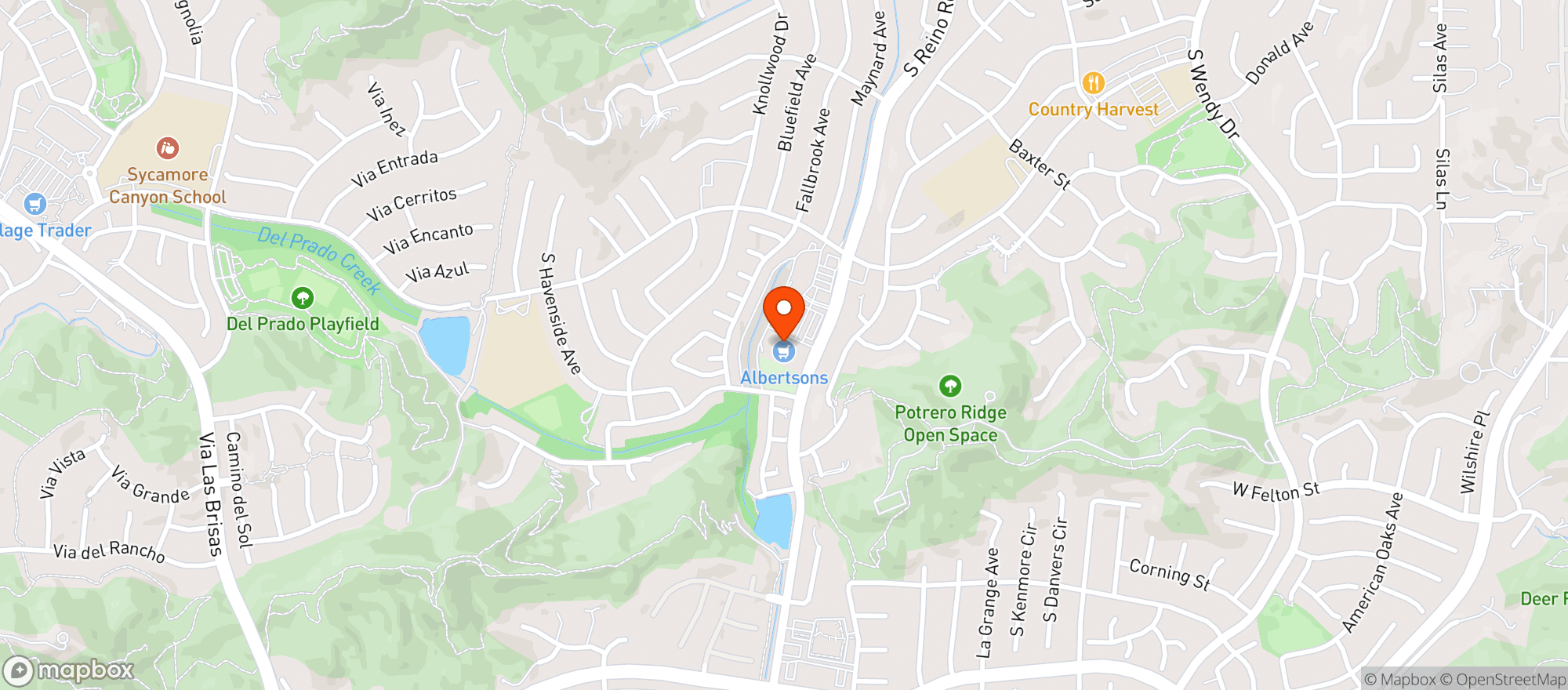 Map showing Albertsons