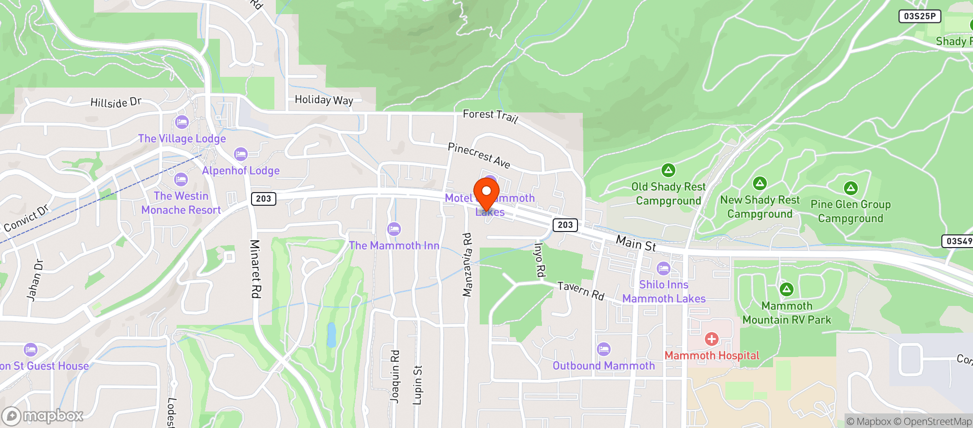 Map showing Ascent Mammoth