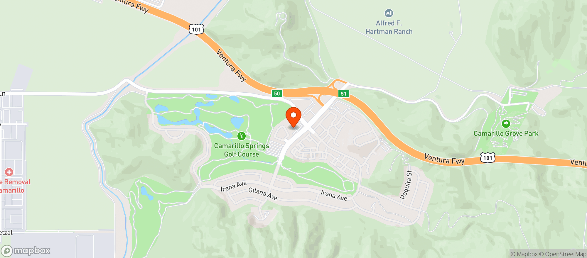 Map showing The Local
