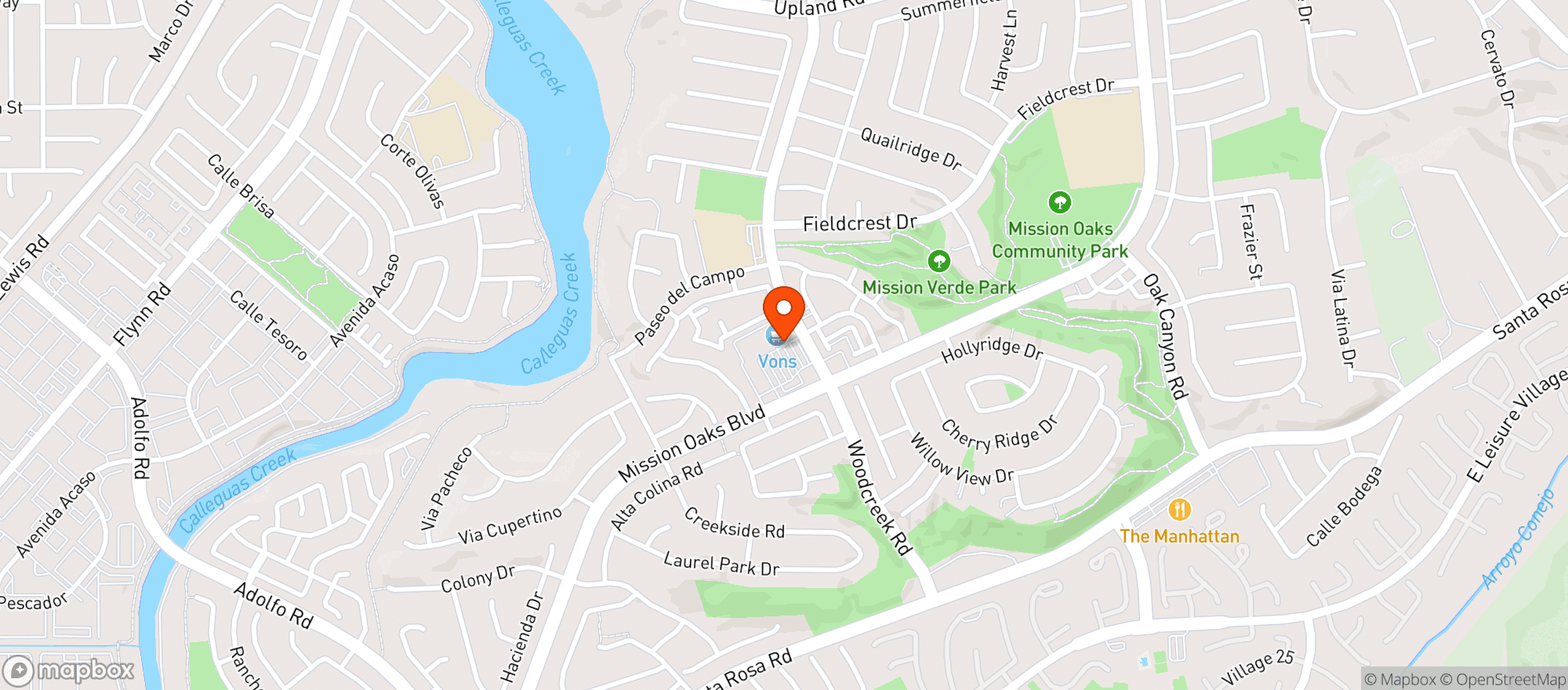 Map showing Vons