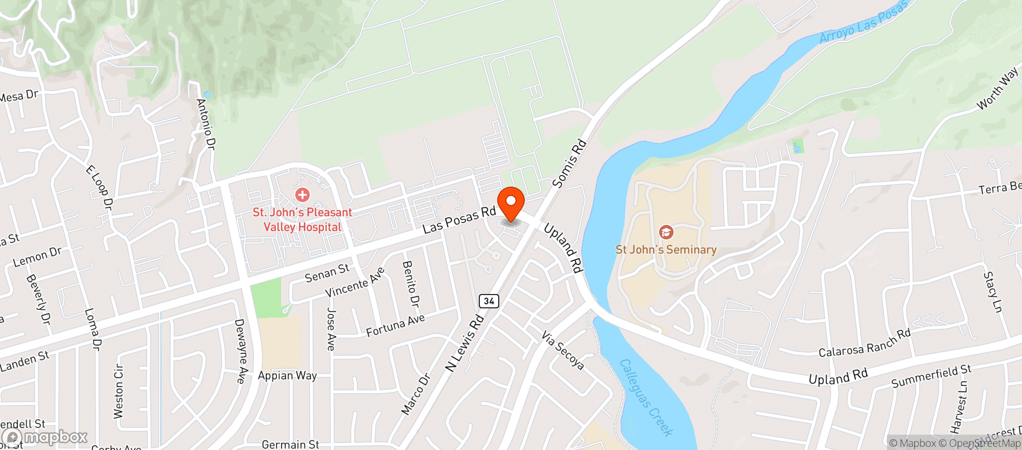Map showing Crossroads Market & Liquor