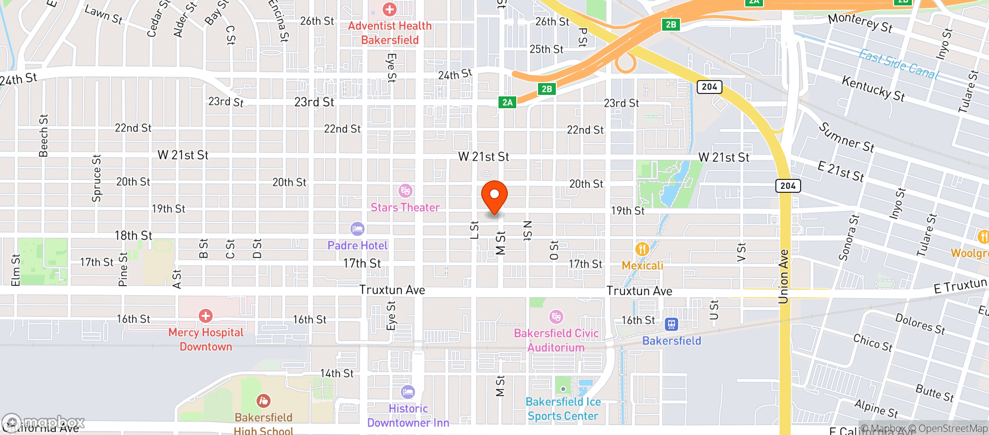 Map showing Mint Bar The