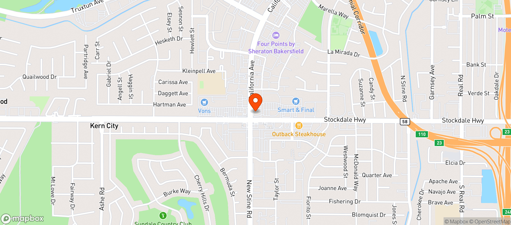 Map showing Vitamin Shoppe - Bakersfield