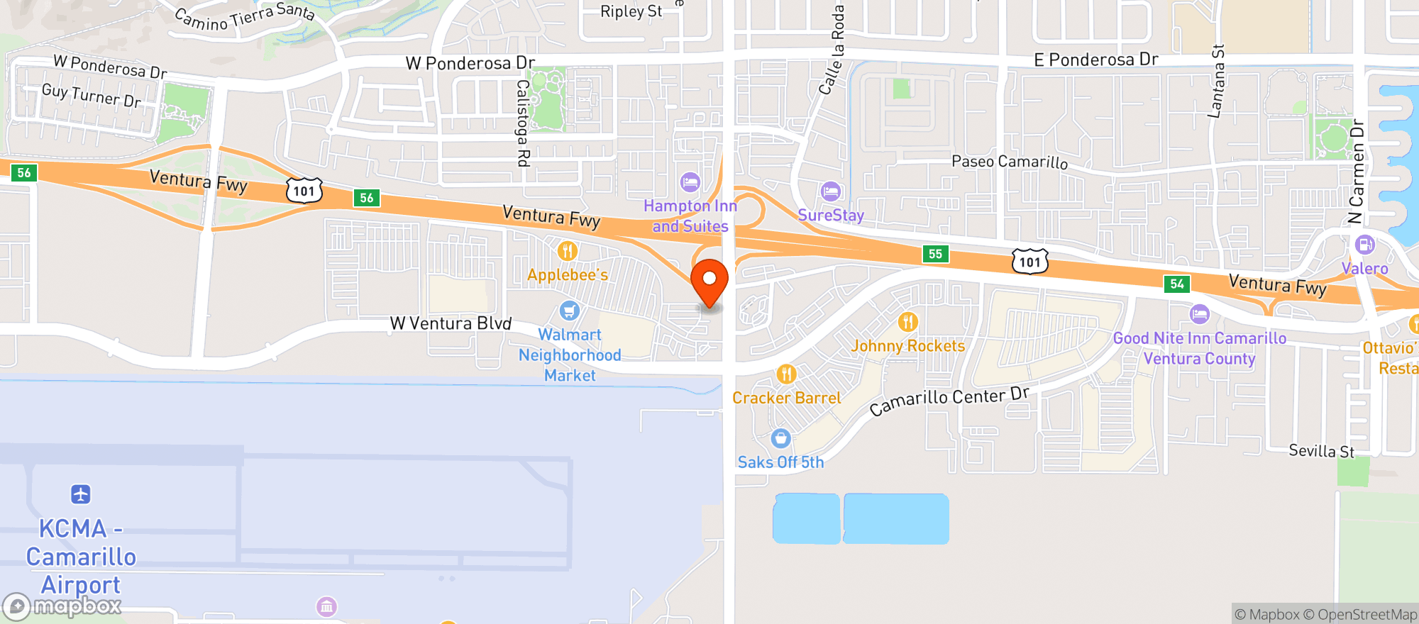 Map showing BevMo
