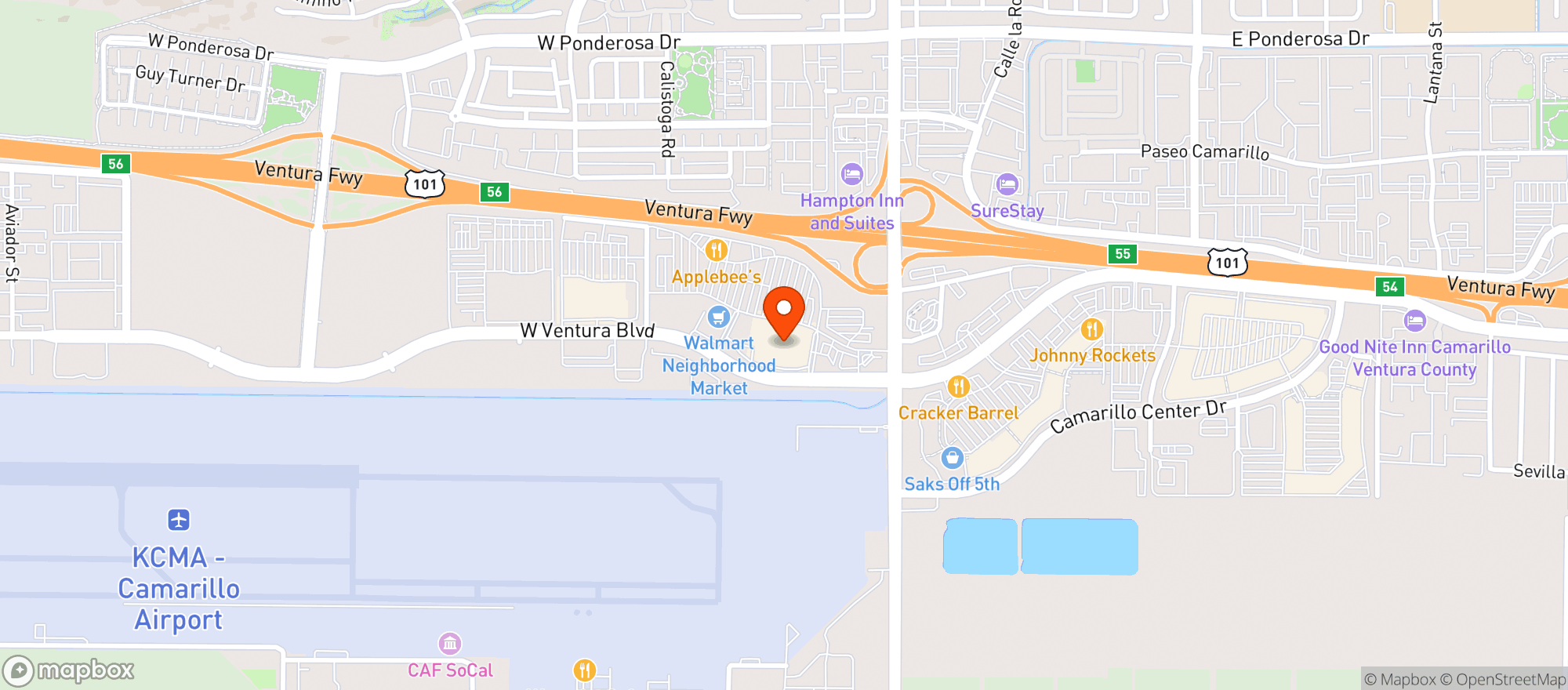 Map showing TARGET - CAMARILLO