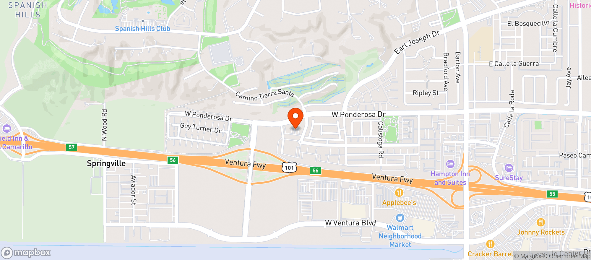 Map showing Springville Market - Camarillo