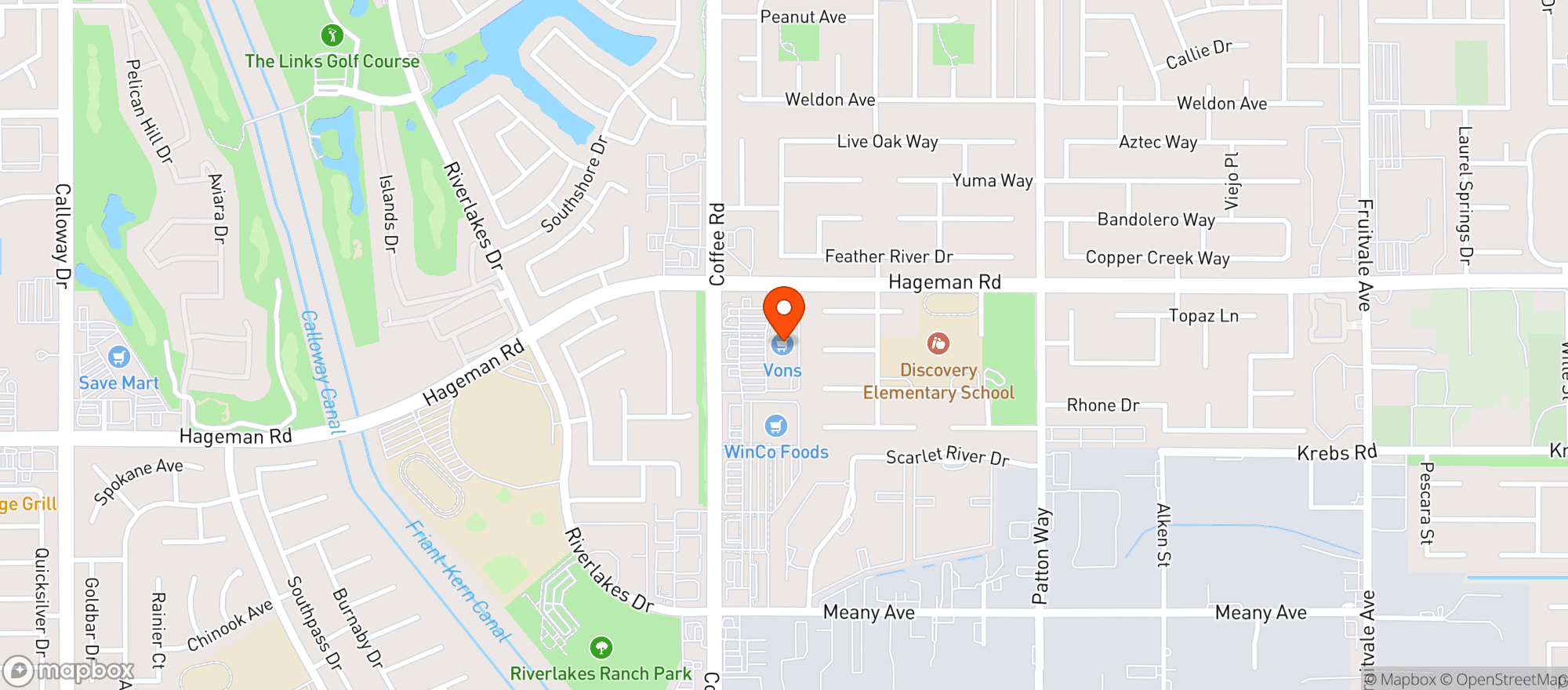 Map showing Vons