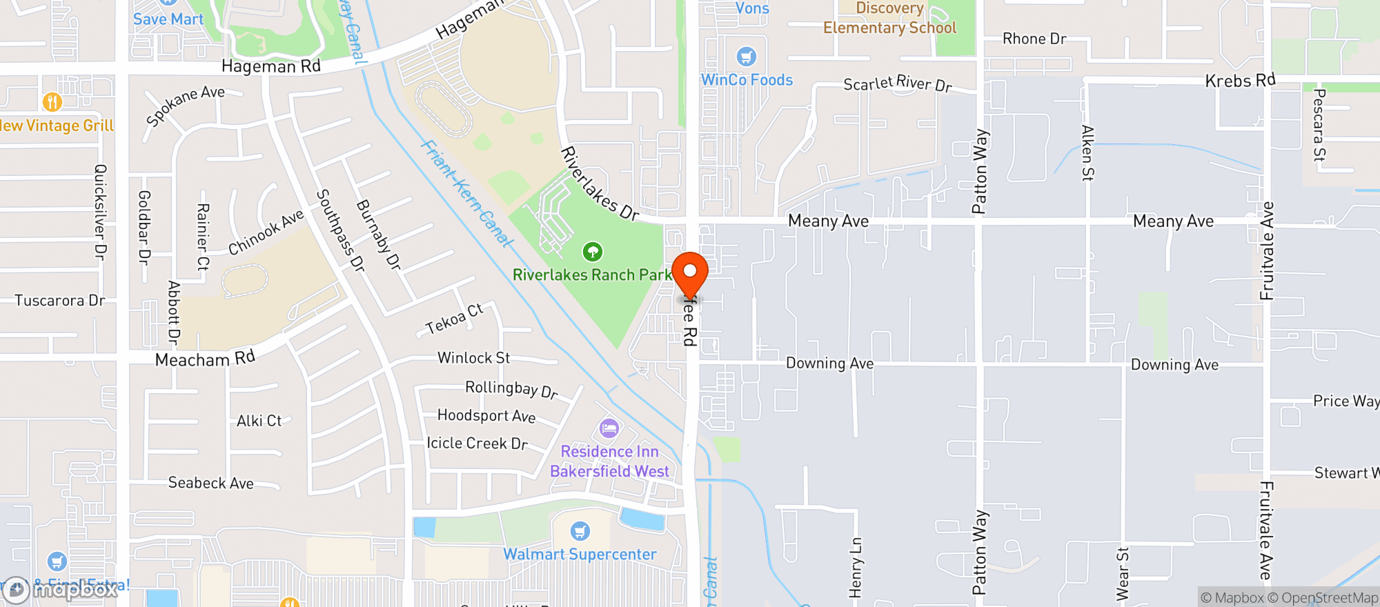 Map showing L & B Mexican Restaurant