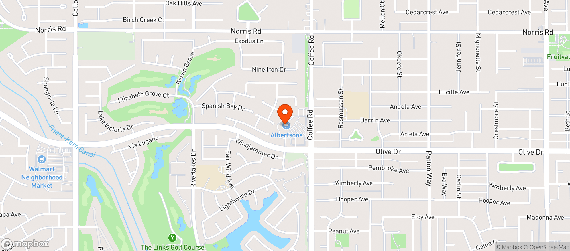 Map showing Albertsons