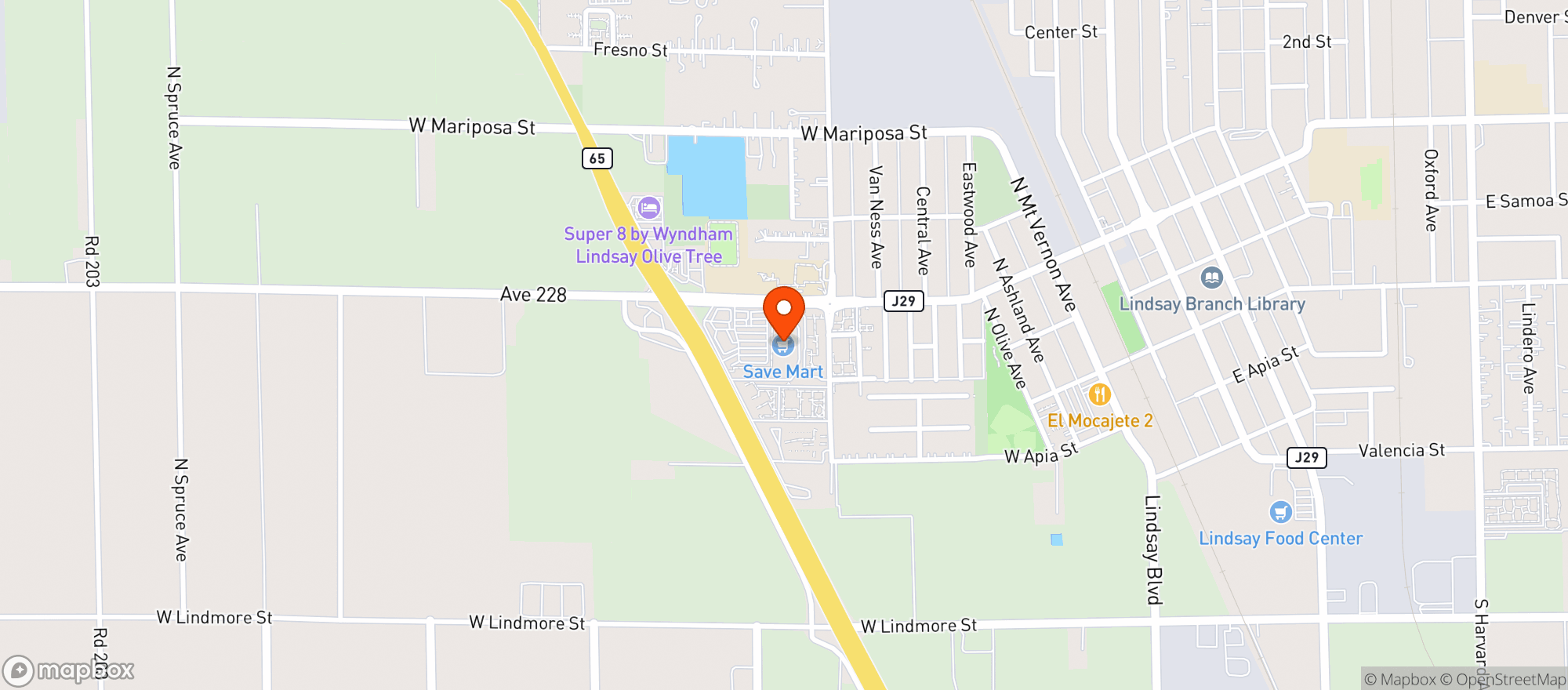 Map showing Save Mart Supermarket #42