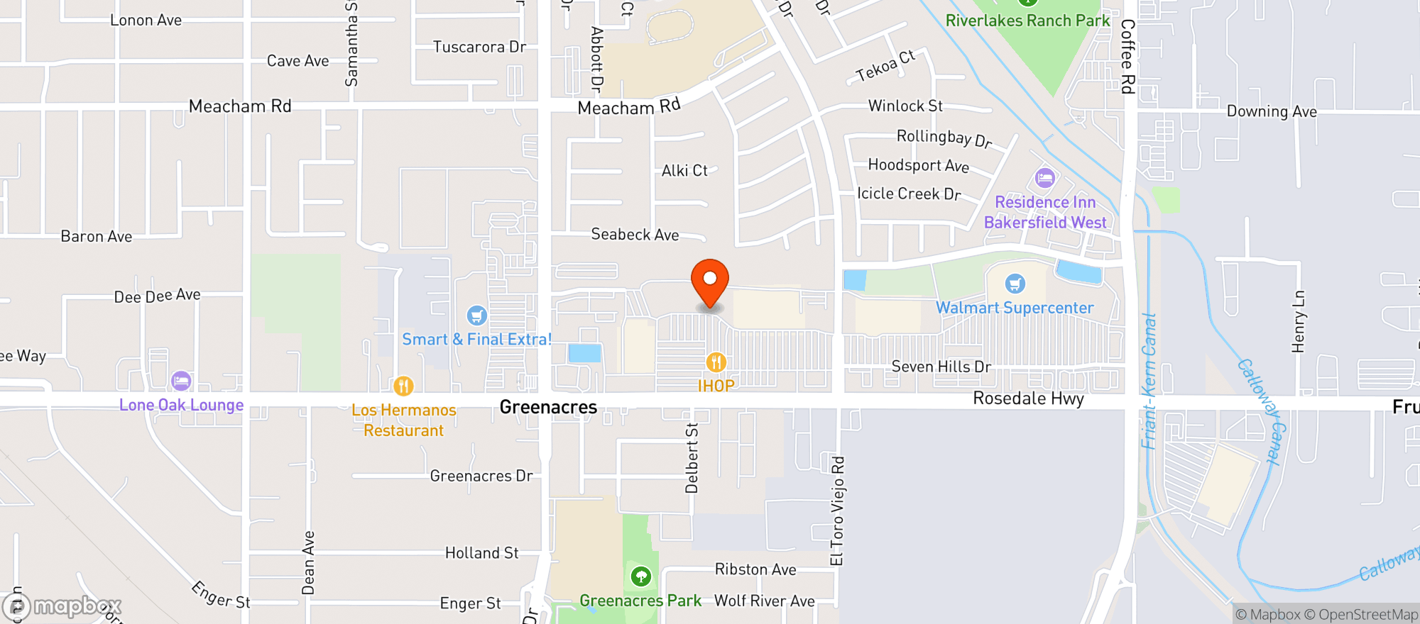 Map showing World Market Bakersfield