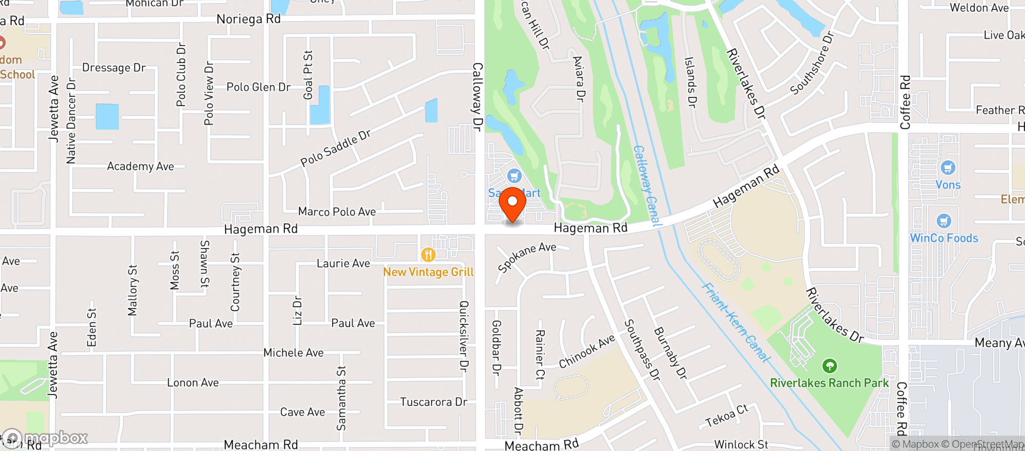 Map showing Save Mart