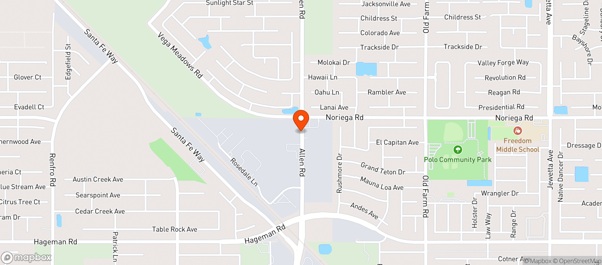 Map showing Chevron Gas Station
