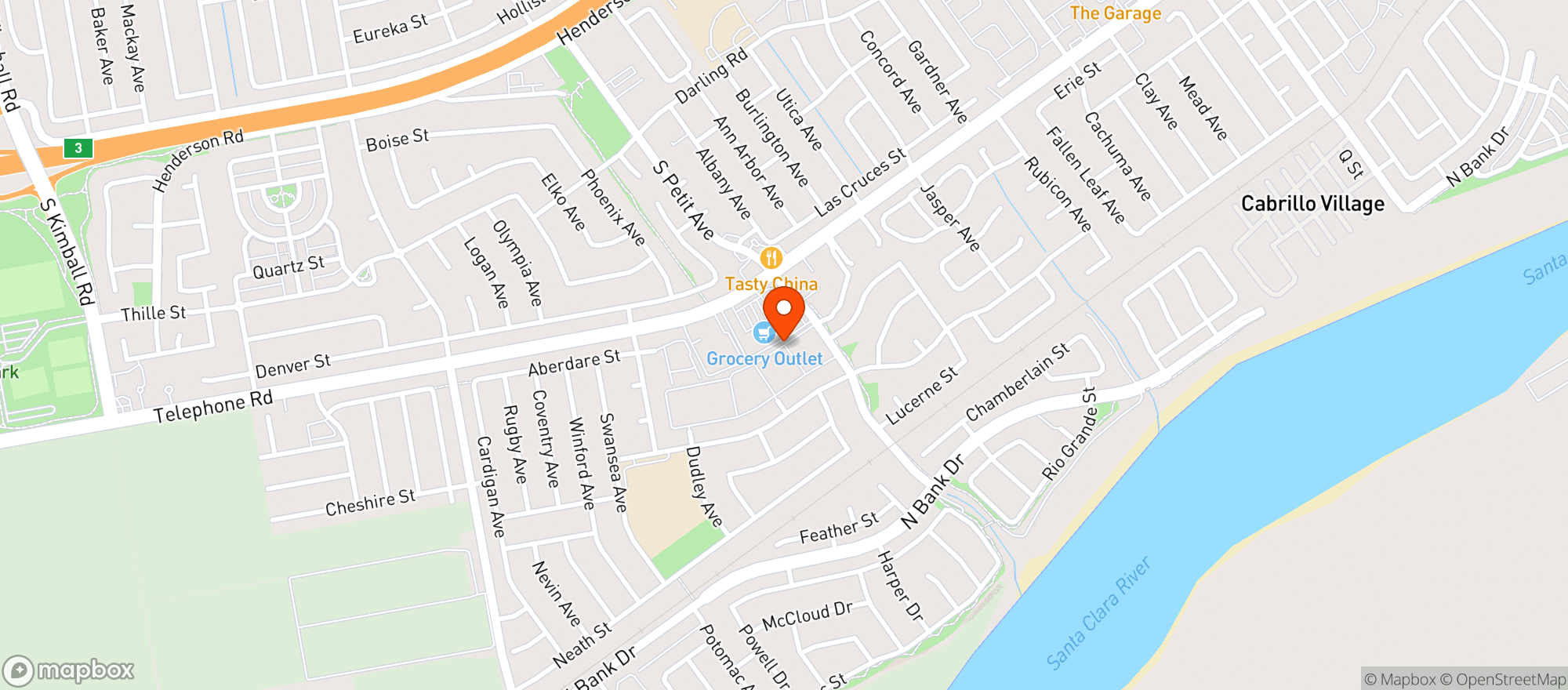 Map showing JN Liquor - Ventura