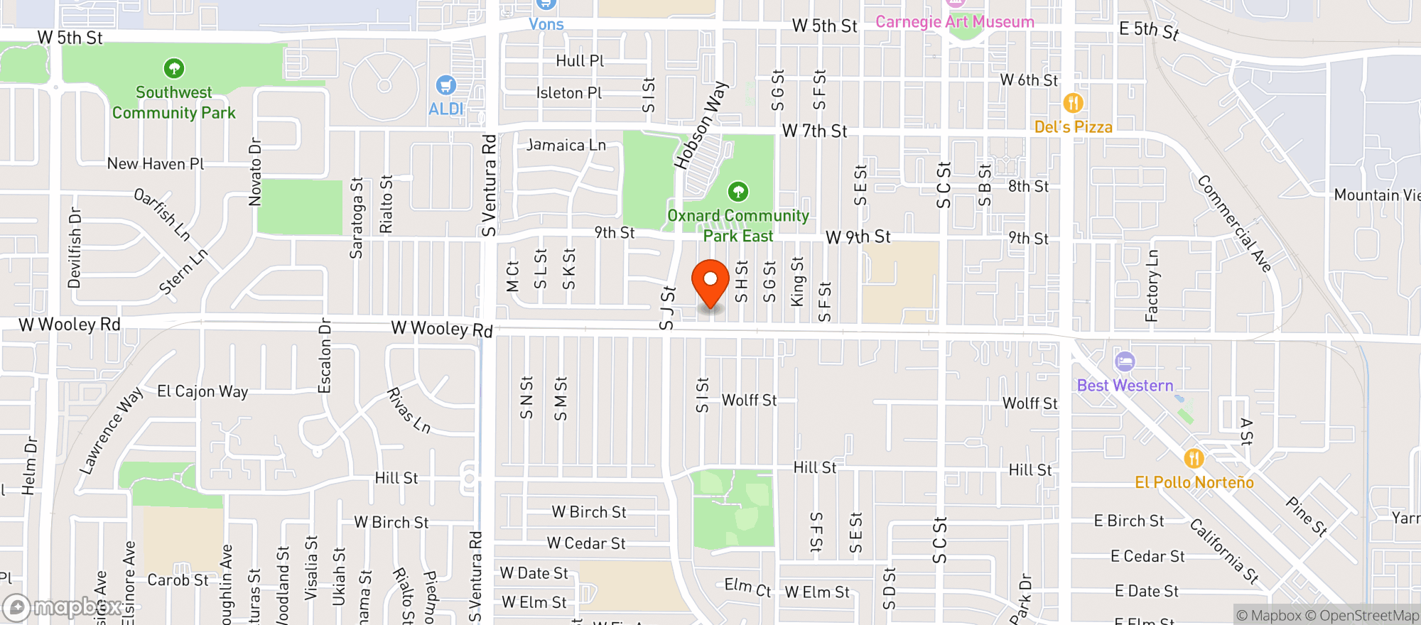 Map showing One Stop Liquor - Oxnard - Oxnard