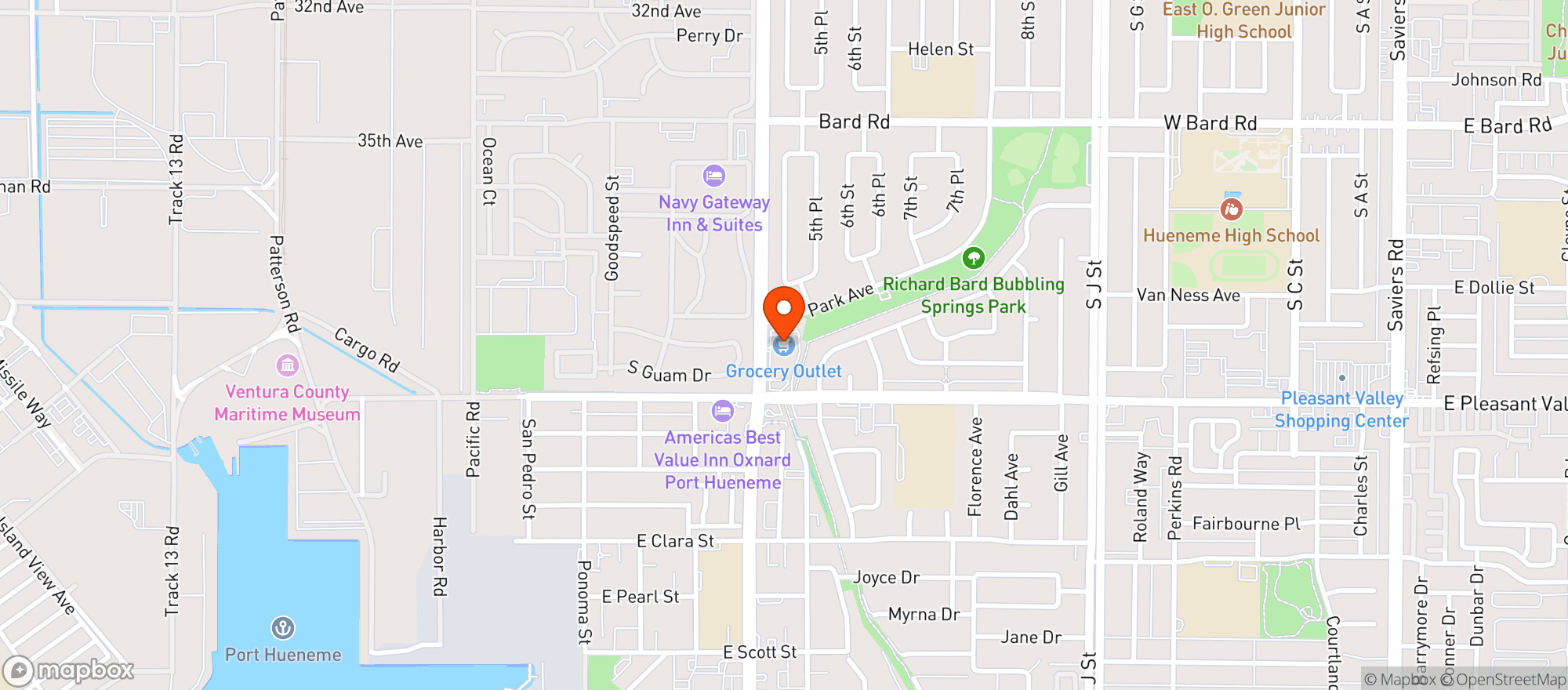Map showing Grocery Outlet