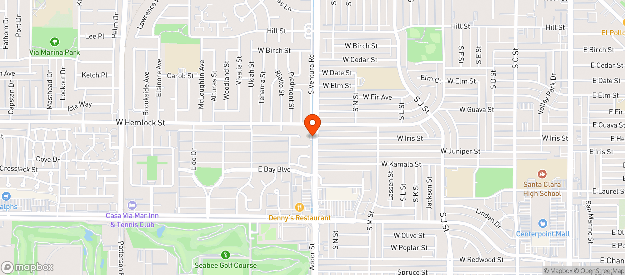 Map showing From The Earth - Port Hueneme