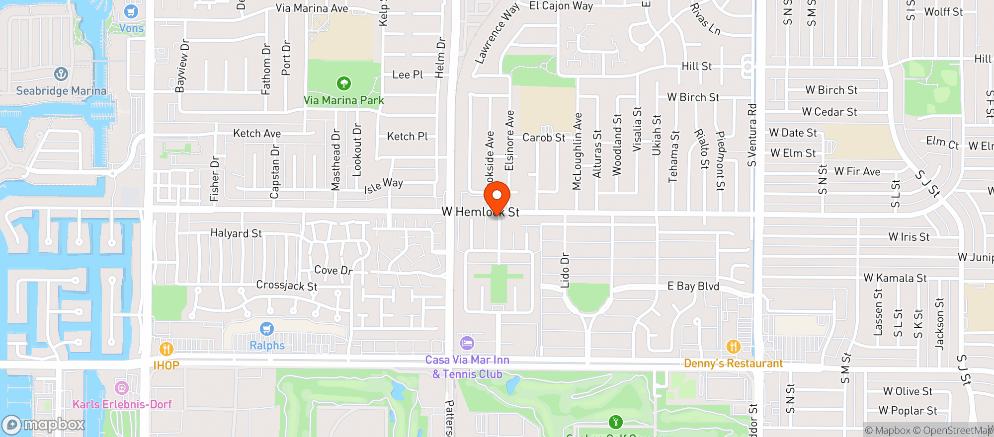 Map showing TradeCraft Farms - Port Hueneme