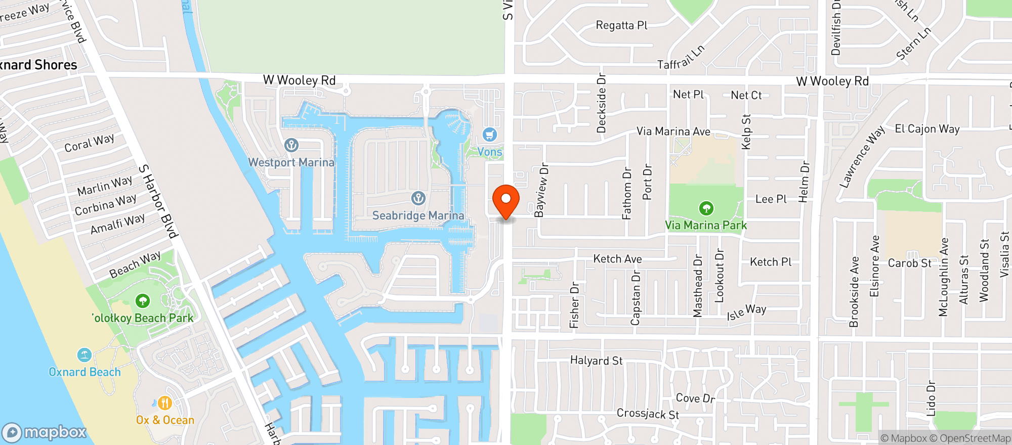 Map showing Yolandas Mexican Cafe