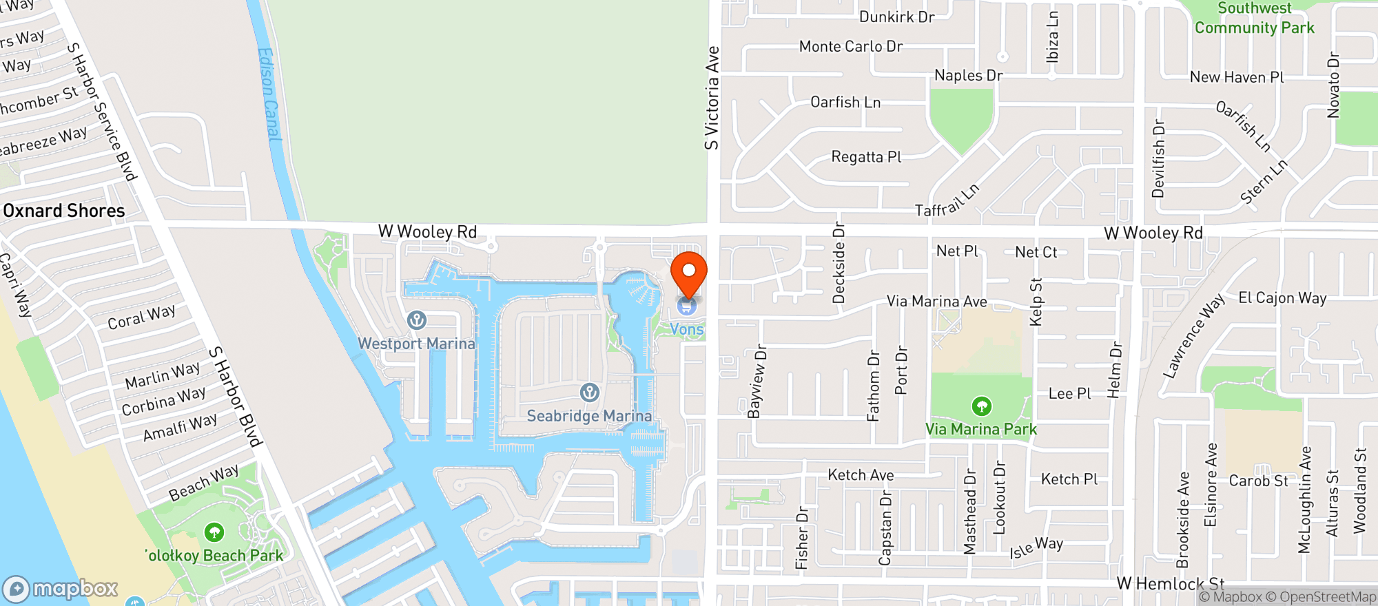 Map showing Vons