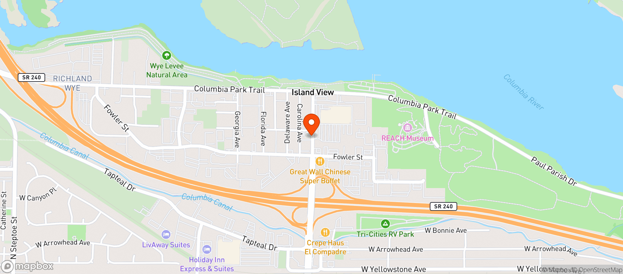 Map showing Amendment Xxi Bar & Grill