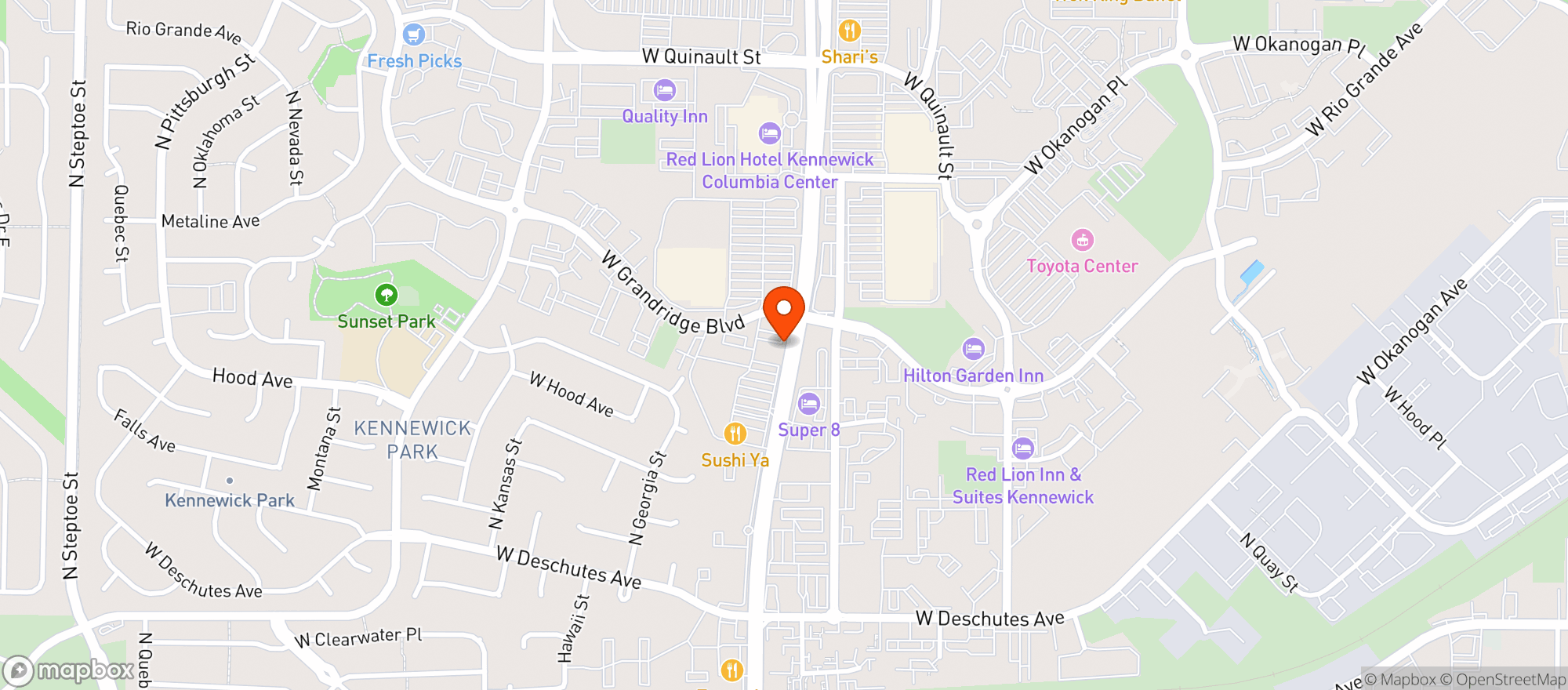 Map showing Natural Grocers by Vitamin Cottage - Natural Grocers by VC_Kennewick (KW) - 00100026434