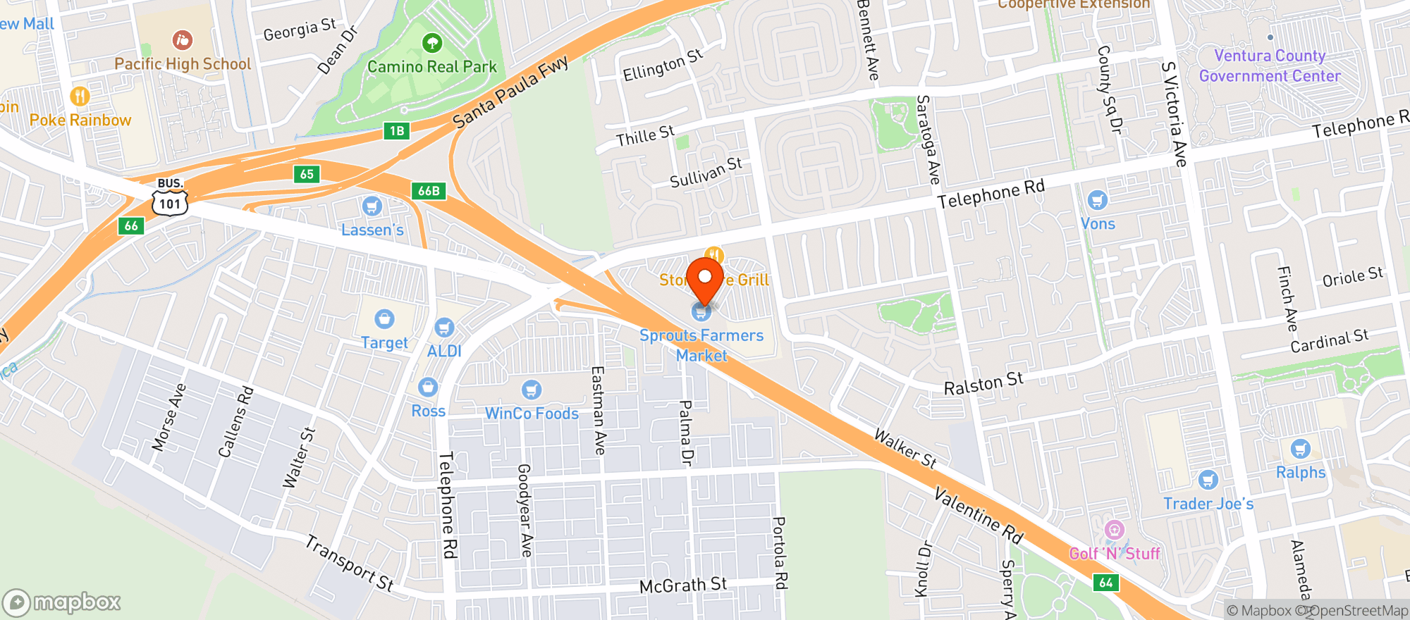 Map showing Sprouts Farmers Market