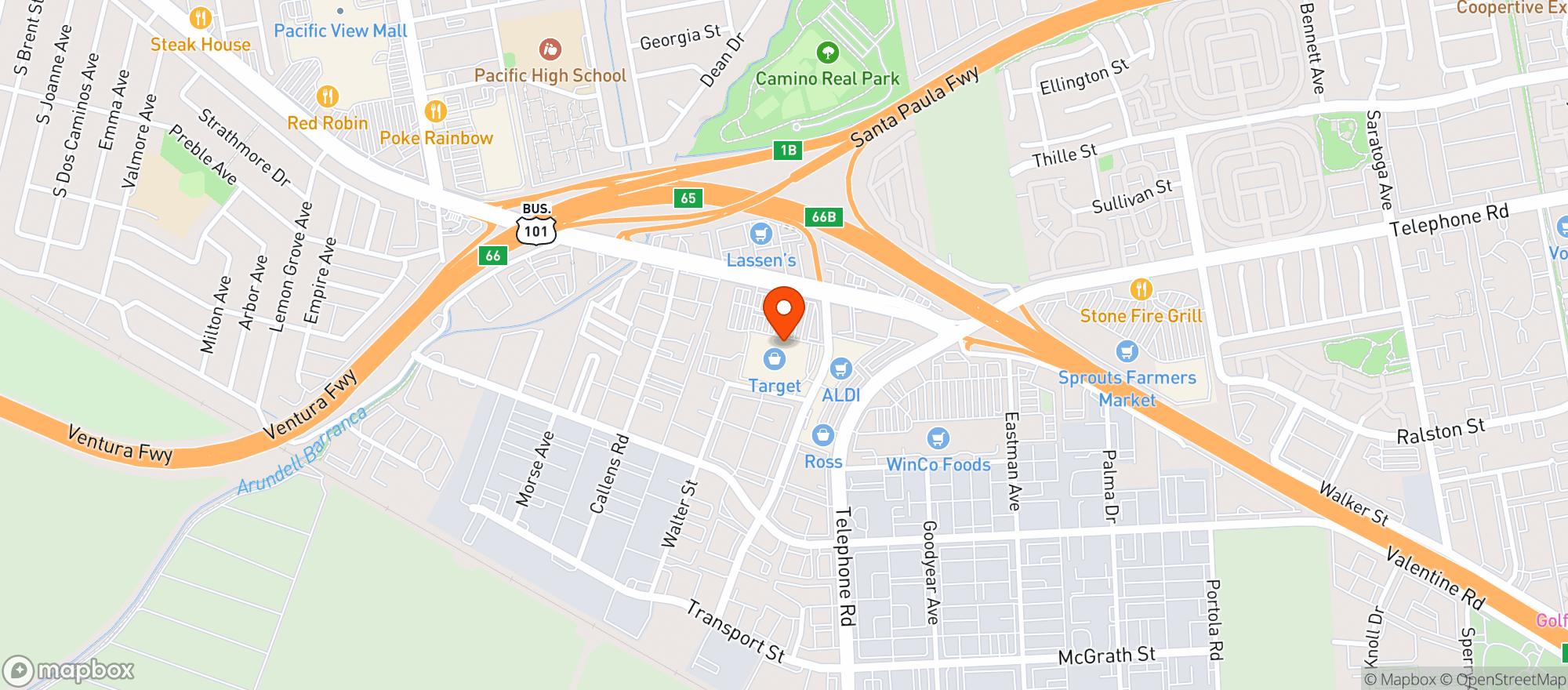 Map showing Target