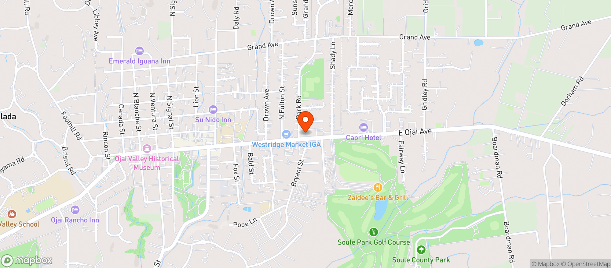 Map showing Ojai Pub